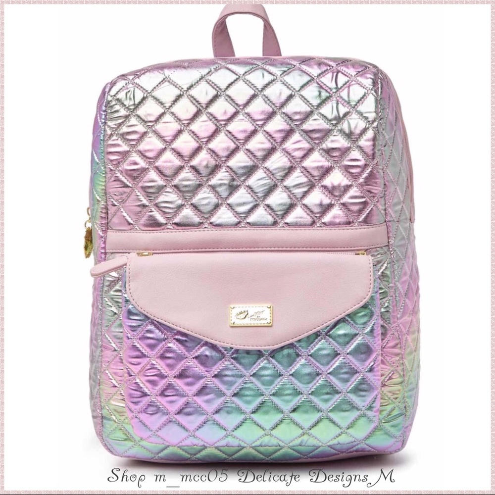 Iridescent Betsey Johnson Backpack & Crossbody